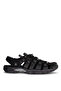 710445A-10 Black Men's Trekking Sandals - 2