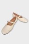 Banded Belted Lightweight Comfortable Stylish Business Office Daily Women's Ballerina Shoes Cream - 5