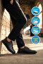 Black Genuine Leather Men's Casual Shoes - 3