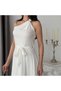 Ecru Shoulder Tie Stoned Chiffon Dress - 5