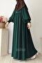 Asya Balloon Sleeve Dress Emerald Green - 4