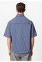 Oversize Short Sleeve Striped Men's Shirt - 5