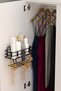 Adhesive Makeup Organizer Black Rack Jewelry Hanger Cosmetic Organizer with 6 Hooks Jewelry Hanger - 4