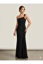 Velana off-the-shoulder buckled evening gown 8302