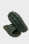 Embossed Textured Beach Pool Outdoor Women's Slippers Khaki - 5