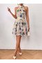 Women's Patterned Mini Dress - 3