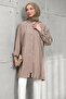 Mink Hooded Tunic with Hidden Zipper