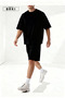 Unisex Oversize Relaxed Fit T-Shirt Shorts Set – Minimal Premium - 5
