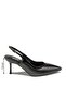 Women's Open Back Line Patterned Buckle Pointed Toe Thin Heeled Evening Dress Shoes 17330 - 2