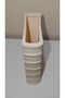 Book-Shaped Bioplastic Decorative Vase – 20X15 cm Bookshelf Object Design Beige (Flowers Not Included) - 5