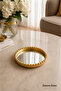 Decorative Coffee Presentation Tray with Mirror – Stylish Gold Design |   15 cm Luxury Presentation Holder - 3
