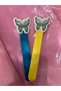 Blue Butterfly Wooden Bookmark 10 Pieces - 3