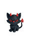 S Cute Devil Cat Figurine, Black Red Angry Cat Sculpture, Gothic Home Decor for Cat Lovers, For Li. - 7