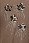 Floral Embroidered Stoned Double Set 0255-05 Milk Coffee - 4