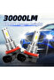 مصابيح أمامية وضبابية H11 6000K بيضاء باردة، H8 H9 H11 6000K بيضاء فائقة السطوع، رقائق CSP 3570 عالية/منخفضة الإضاءة