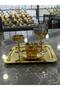 Orlina Gold Coffee Presentation Set with Tray, Coffee Cup, Turkish Coffee Pot and Coffee Side Cup - Damat Kahvesi - 7