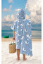 Seagull Patterned Hooded Poncho (Ages 4-10) - 2