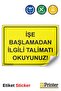 Read the Instructions before Starting the Job! Isg Warning Sign Sticker 70X100 cm