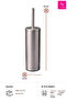 Cigo Steel Toilet Brush - Metallic - 3