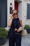 Nox Women's Yellow Studded Detailed Premium Denim Vest - 3