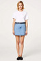 Women's Mini Shorts High Waist Belt Detailed Plain Pattern Denim Rigid Fabric Functional - 4