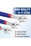 Adjustable Wrench Set 3-Piece (150 mm/200 mm/250 mm), Metric & SAE Wide Jaw Adjustable Spanner Set, Chrome Vanadium Steel with Non-Slip Handle for Home, Garage & Professional Use - 2