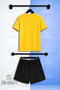 Team Girl's Plain Unprinted Short Sleeve T-Shirt Shorts Skirt - 3