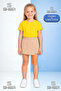 Team Girl's Plain Unprinted Short Sleeve T-Shirt Shorts Skirt