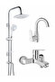 Mare Banyo, Mare Rotary Sink Faucet and Tema 53270 Bianco Shower Set