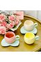 Silk Route - Ceramic Coffee Mug with Saucer Set, Creative Tulip Cup Unique Irregular Design for Office and Home, Dishwasher and Microwave Safe, Cute Cup for Latte Tea Milk (300ML) - 2