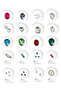 40 Pieces of Drop-Silver Cased Stone. Size: 3 mm X 6 mm Pegu Crystal World - 3