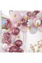 Silk Route 140PCS Pink Balloon Garland Arch Kit - Metallic & Confetti Latex Balloons with Butterfly Stickers - 5