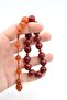 Ottoman Model Globe Cut Cherry Crust Amber Efe Mascot Prayer Beads - 5