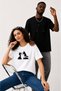 Couple Combination Men's - Women's Oversize T-Shirt 100% Cotton Printed Comfortable Fit Lover's T-Shirt Price for 2 Pieces