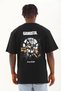 Men's Printed T-Shirt Short Sleeve Crew Neck Regular Fit Comfortable Fit Casual T-Shirt - Black Mariposa - 4