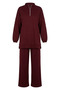 Oysho Fabric Stone Zippered Tunic Pants Double Set 0282-02 Claret Red - 5