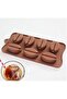 Silk Route - 3Pcs Coffee Bean Shapes Silicon Mold Ice Soap Cube Tray, 7 Cavities Cake Candy Molds DIY Handmade Decor Baking Cooking Tools - 4