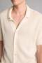 100% Cotton Relax Fit Openwork Short Sleeve Polo Ecru Knitwear T-Shirt G8307Ax26Sm - 4