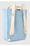 Unisex light blue canvas backpack - 2