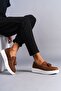 Zrj154 high quality laceless tasseled men's daily loafer - tan white - 4
