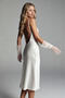 Maison Bride Rosalie 2-Piece Set - Ecru Satin Nightgown and Robe Set, Lace Bridal Nightgown - 4