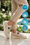 Ecru Genuine Leather Women's Casual Shoes - 3