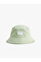Label Detailed Cotton Bucket Hat