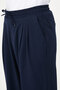 Straight Oversize Drawstring Pleated Wide Leg Men's Trousers Navy Blue - 38349.26Y - 7