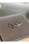 Vip Silver Stone Detailed Diamond Design Tarnish-Resistant Steel Modern Earrings - 2