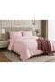 Double Cotton Satin Striped Duvet Cover Set 200X220 cm – Stylish and Soft Duvet Cover Set with Powder Stripes - 2