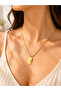 Gold Italian Chain Plate Necklace - 3