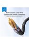 BDC-46 Type C to Type C Braided Fast Charging Data Cable 60W 3A, for iPhone 16, 1M - Black - 2