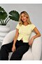 Women's Crew Neck Snap Closure Slim Fit Viscon Blouse 26038