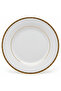 White Porcelain Meat Plate with Gold Rim — 6.75 Inch | Premium Dining Servingware